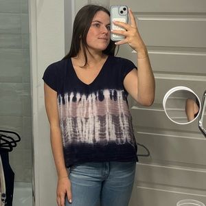 River + Sky Blue Tie Dye top